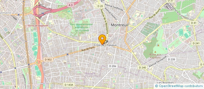 localisation de l'entreprise UNION LOCALE CFE-CGC MONTREUIL ROSNY SUD EST 93 à MONTREUIL