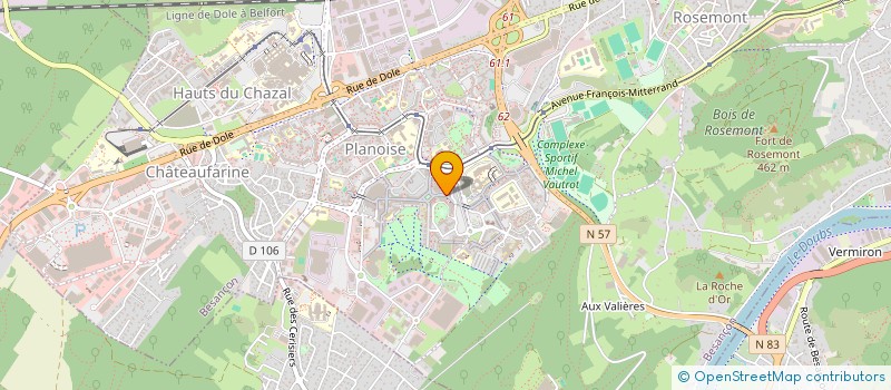 localisation de l'entreprise UNION LOCALE CGT  BESANCON