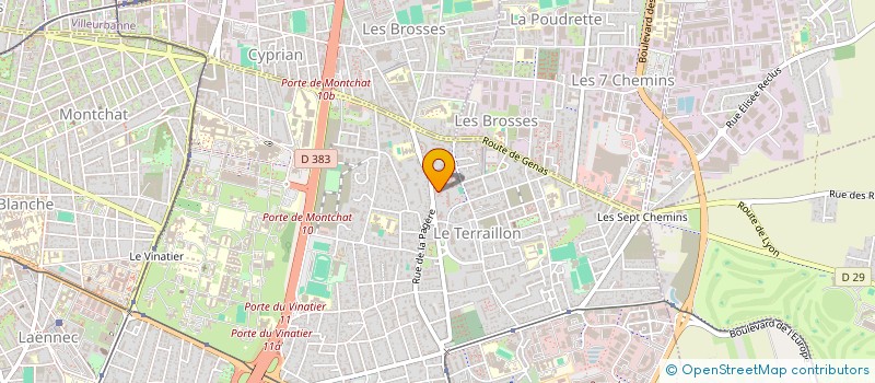 localisation de l'entreprise UNION LOCALE CGT BRON  BRON