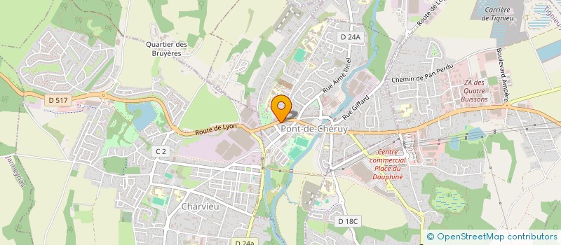 localisation de l'entreprise UNION LOCALE CGT DE PONT DE CHERUY  PONT-DE-CHERUY