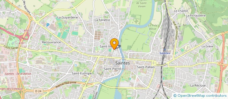 localisation de l'entreprise UNION LOCALE CGT DE SAINTES  SAINTES