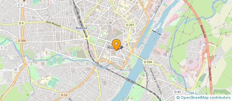 localisation de l'entreprise UNION LOCALE DE LA CONFEDERATION FRANCAISE DE L ENCADREMENT CGC DE ROANNE ET SA REGION  ROANNE