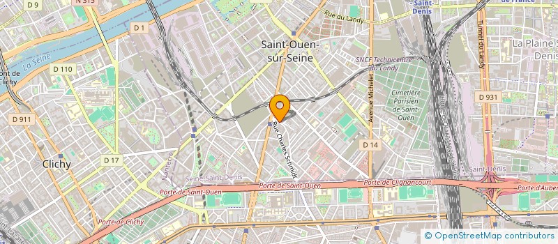 localisation de l'entreprise UNION LOCALE DES ASSOCIATIONS D'ANCIENS COMBATTANTS ET VICTIMES DE GUERRE DE ST OUEN à SAINT-OUEN-SUR-SEINE