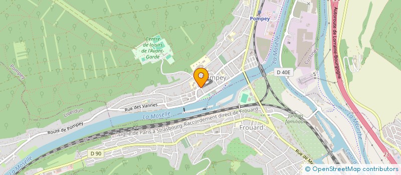 localisation de l'entreprise UNION LOCALE DES MJC  POMPEY