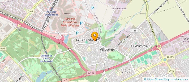 localisation de l'entreprise UNION LOCALE DES RETRAITES ET PERSONNES AGEES UNION DES VIEUX DE FRANCE à VILLEPINTE