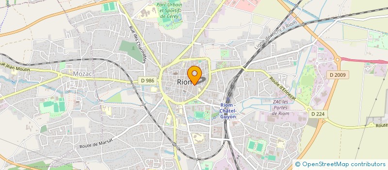 localisation de l'entreprise UNION LOCALE DES SYNDIC C G T  RIOM