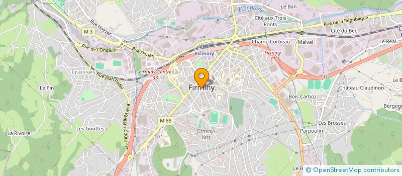 localisation de l'entreprise UNION LOCALE DES SYNDICATS CFTC DE FIRMINY-ONDAINE/LOIRE  FIRMINY