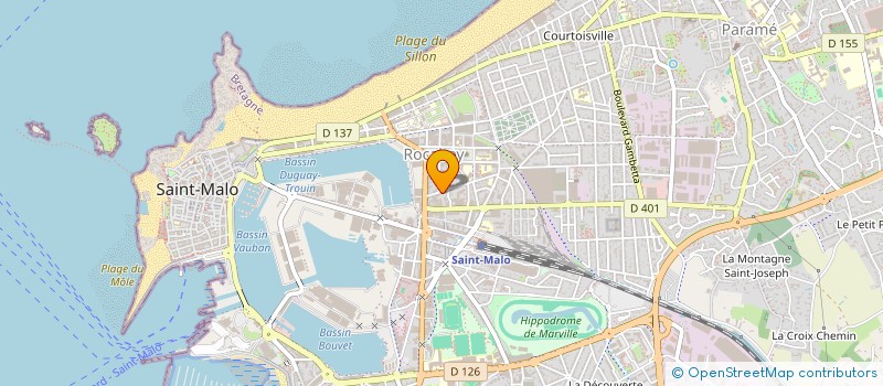 localisation de l'entreprise UNION LOCALE FORCE OUVRIERE  SAINT-MALO