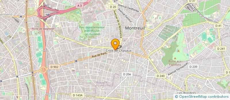 localisation de l'entreprise UNION LOCALE FORCE OUVRIERE DE MONTREUIL à MONTREUIL