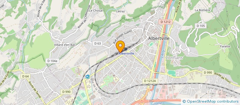 localisation de l'entreprise UNION LOCALE SND CFDT à ALBERTVILLE