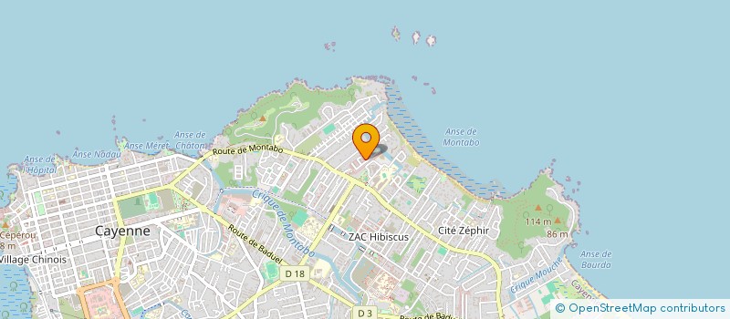 localisation de l'entreprise UNION MARITIME PORTUAIRE  CAYENNE
