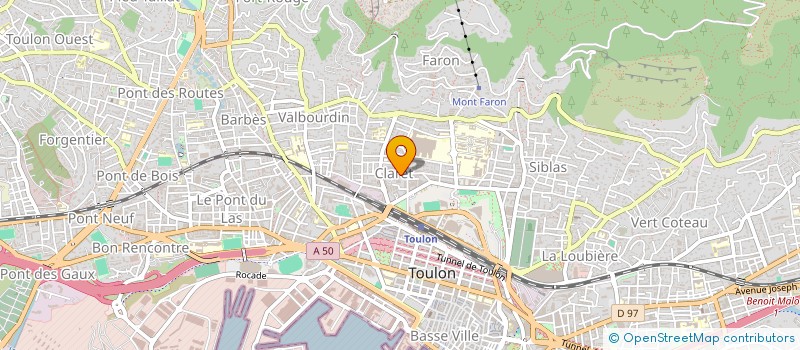 localisation de l'entreprise UNION MEDECINS SPE STOMATO CHIRUR FACIAL à TOULON