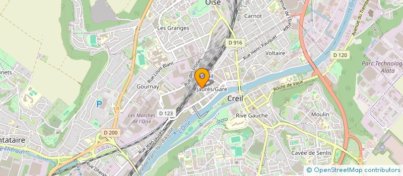 localisation de l'entreprise UNION METAUX PICARDIE C F D T à CREIL