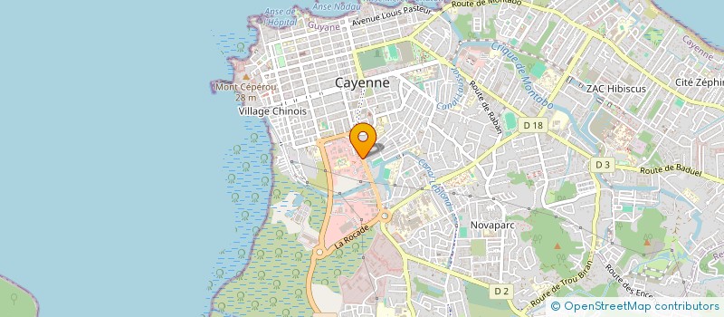 localisation de l'entreprise UNION MINIERE GUYANE à CAYENNE