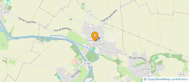 localisation de l'entreprise UNION MUSICALE DE CREVECOEUR  CREVECUR-SUR-L'ESCAUT