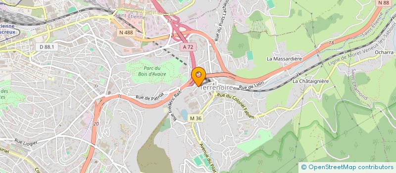 localisation de l'entreprise UNION MUSICALE DE TERRENOIRE  SAINT-ETIENNE