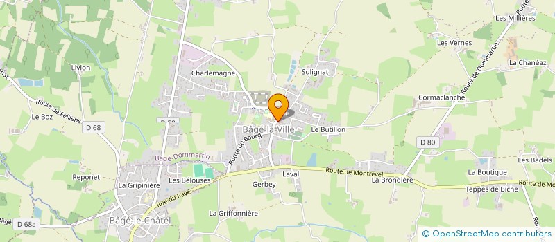localisation de l'entreprise UNION MUSICALE DES 3 BAGE DOMMARTIN  BAGE-DOMMARTIN