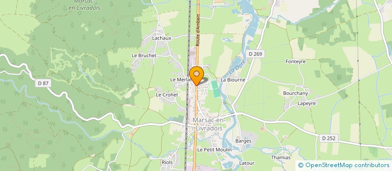 localisation de l'entreprise UNION MUSICALE MARSACOISE  MARSAC-EN-LIVRADOIS