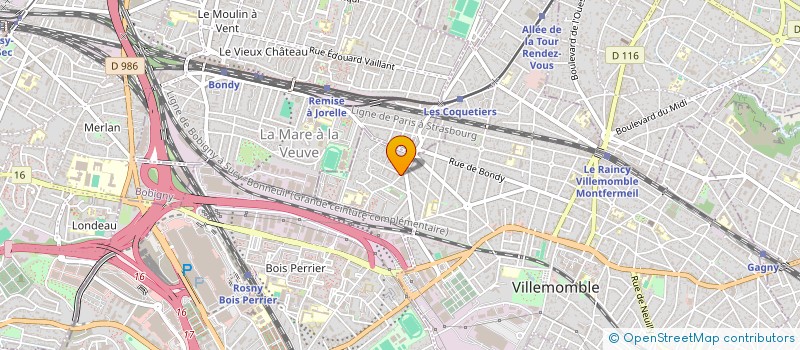 localisation de l'entreprise UNION NALE COMBATTANTS DU DPT 93 à VILLEMOMBLE