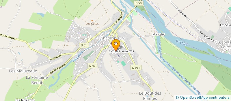 localisation de l'entreprise UNION NAT FED BASSIN PECHEUR ENGIN FILET à CHATILLON-SUR-LOIRE