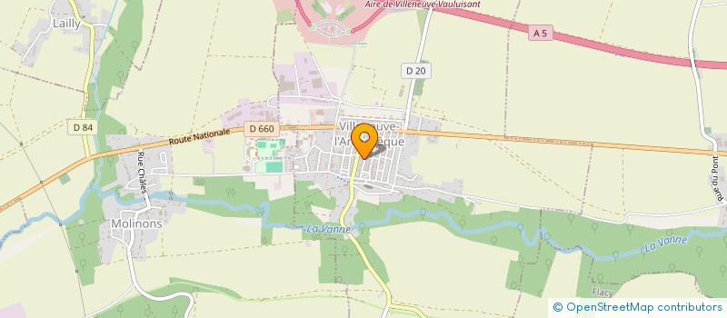 localisation de l'entreprise UNION NATIONAL RETRAITE ET PERS AGES  VILLENEUVE-L'ARCHEVEQUE