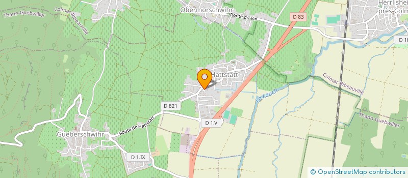 localisation de l'entreprise UNION NATIONALE DE COMBATTANTS GUEBERSCHWIHR - HATTSTATT  HATTSTATT