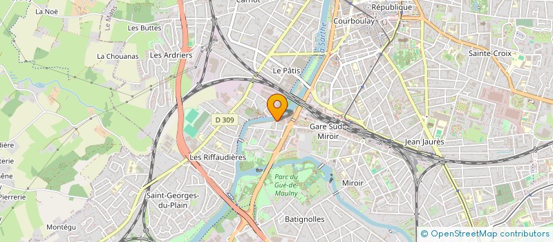 localisation de l'entreprise UNION NATIONALE DE L'ARCHITECTURE ET DES MATRES D'OEUVRE (UNAMO)  LE MANS