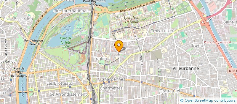 localisation de l'entreprise UNION NATIONALE DE SYNDICATS PROFESSIONNELS REGIONAUX D'ENTREPRISES DE CONSTRUCTION ET D'ENTRETIEN DE RESEAUX SECS  VILLEURBANNE