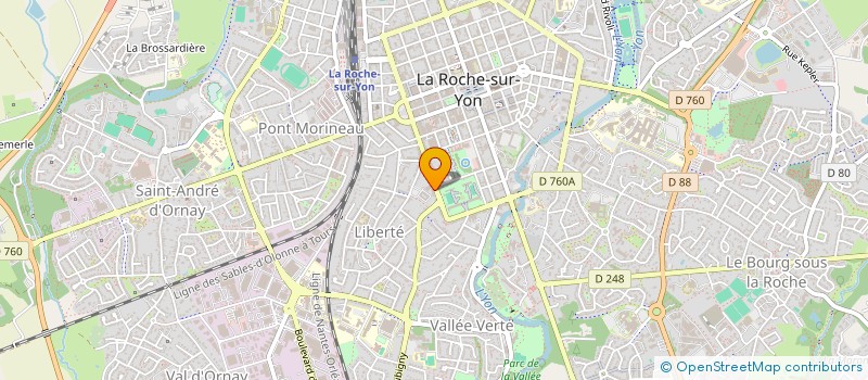 localisation de l'entreprise UNION NATIONALE DES ARBITRES DE FOOTBALL SECTION DEPARTEMENTALE DE VENDEE à LA ROCHE-SUR-YON