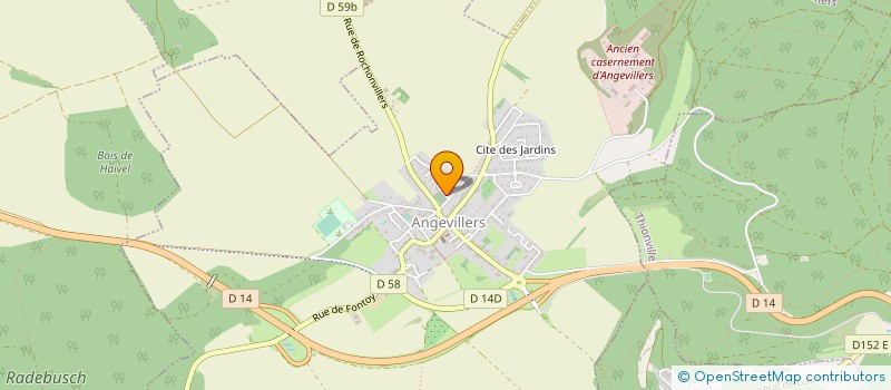 localisation de l'entreprise UNION NATIONALE DES COMBATTANTS D'ANGEVILLERS ET ENVIRONS  ANGEVILLERS