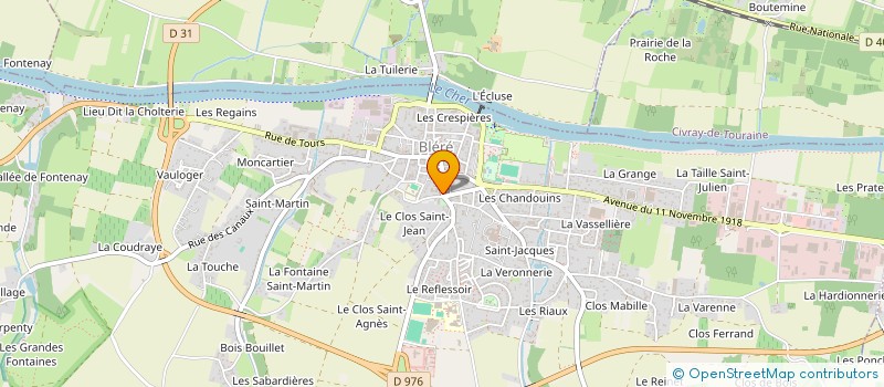 localisation de l'entreprise UNION NATIONALE DES COMBATTANTS D'INDRE ET LOIRE - SECTION DE BLERE à BLERE