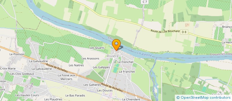 localisation de l'entreprise UNION NATIONALE DES COMBATTANTS D'INDRE ET LOIRE - SECTION DE CRAVANT LES COTEAUX  CRAVANT-LES-COTEAUX