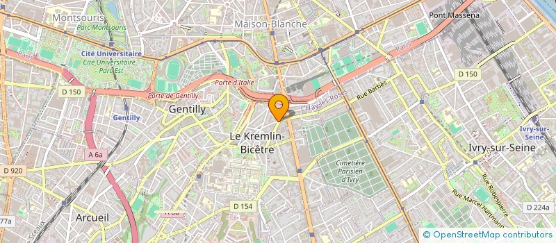 localisation de l'entreprise UNION NATIONALE DES COMBATTANTS DE ARCUEIL  U.N.C DE ARCUEIL  LE KREMLIN-BICETRE