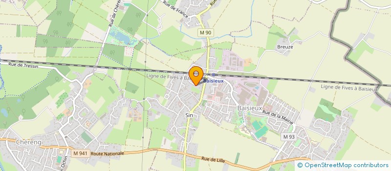 localisation de l'entreprise UNION NATIONALE DES COMBATTANTS DE BAISIEUX  BAISIEUX