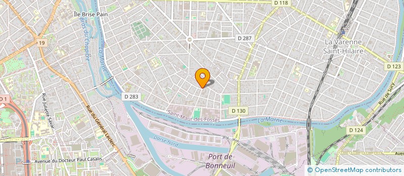 localisation de l'entreprise UNION NATIONALE DES COMBATTANTS DE BONNEUIL-SUR-MARNE - 99 (U.N.C. DE BONNEUIL-SUR-MARNE - 99)  SAINT-MAUR-DES-FOSSES