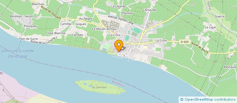 localisation de l'entreprise UNION NATIONALE DES COMBATTANTS DE BOURG SUR GIRONDE à BOURG