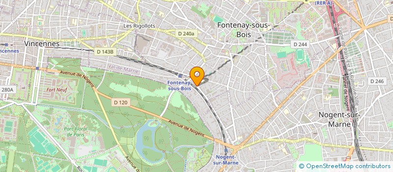 localisation de l'entreprise UNION NATIONALE DES COMBATTANTS DE FONTENAY SOUS BOIS -42  FONTENAY-SOUS-BOIS