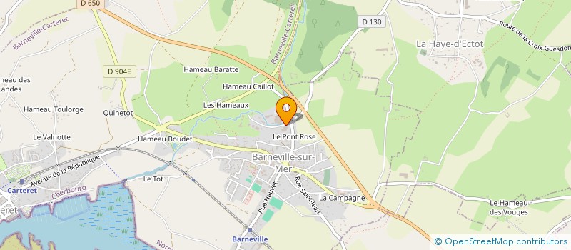 localisation de l'entreprise UNION NATIONALE DES COMBATTANTS DE LA MANCHE (U.N.C.) SECTION INTERCOMMUNALE DE SAINT-GEORGES-DE-LA-RIVIERE - SAINT-JEAN  SAINT-JEAN-DE-LA-RIVIERE