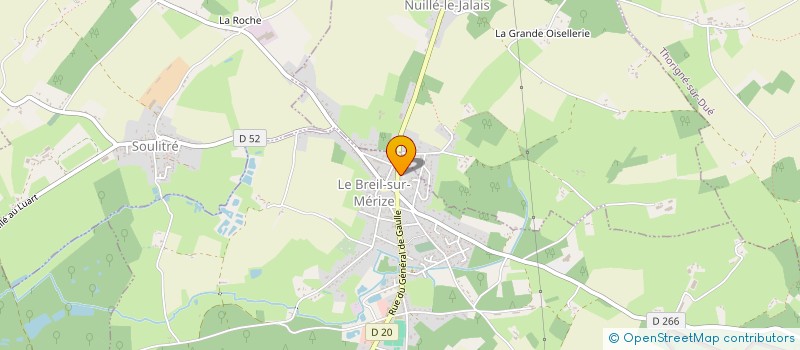 localisation de l'entreprise UNION NATIONALE DES COMBATTANTS DE LA SARTHE - SECTION DU BREIL SUR MERIZE  LE BREIL-SUR-MERIZE