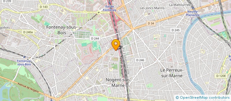 localisation de l'entreprise UNION NATIONALE DES COMBATTANTS DE NOGENT-SUR-MARNE -104  NOGENT-SUR-MARNE