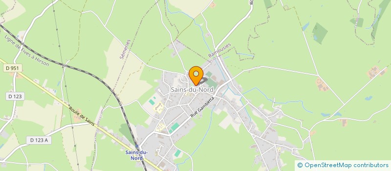 localisation de l'entreprise UNION NATIONALE DES COMBATTANTS DE SAINS DU NORD  SAINS-DU-NORD