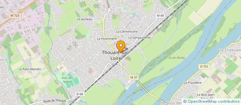 localisation de l'entreprise UNION NATIONALE DES COMBATTANTS DE THOUARE SUR LOIRE  THOUARE-SUR-LOIRE