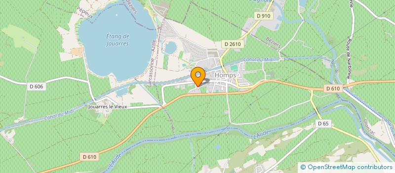 localisation de l'entreprise UNION NATIONALE DES COMBATTANTS DU DEPARTEMENT DE L'AUDE  HOMPS