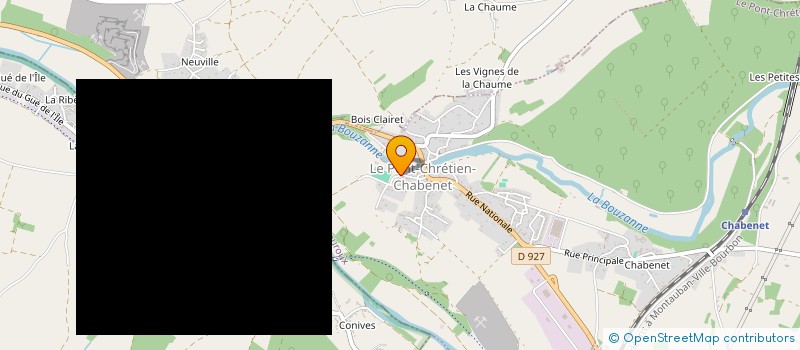 localisation de l'entreprise UNION NATIONALE DES COMBATTANTS DU DEPARTEMENT DE L'INDRE - SECTION LE PONT-CHRETIEN-CHASSENEUIL à LE PONT-CHRETIEN-CHABENET