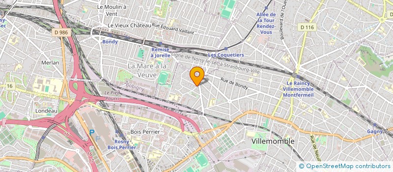 localisation de l'entreprise UNION NATIONALE DES COMBATTANTS DU DEPARTEMENT DE SEINE SAINT DENIS - U.N.C. 93  VILLEMOMBLE