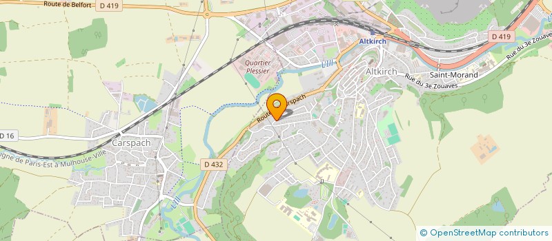 localisation de l'entreprise UNION NATIONALE DES COMBATTANTS SOUS GROUPE ALTKIRCH-UNC SOUS-GROUPE ALTKIRCH  CARSPACH