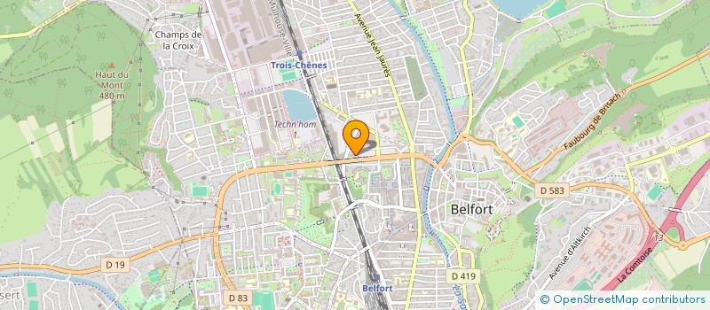 localisation de l'entreprise UNION NATIONALE DES COMBATTANTS (U.N.C.) GROUPE DEPARTEMENTAL DU TERRITOIRE DE BELFORT  BELFORT