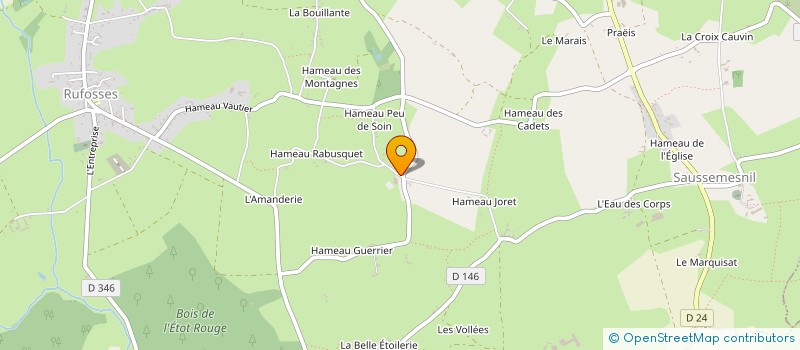 localisation de l'entreprise UNION NATIONALE DES COMBATTANTS (U.N.C.) SECTION DE RUFFOSSES  SAUSSEMESNIL