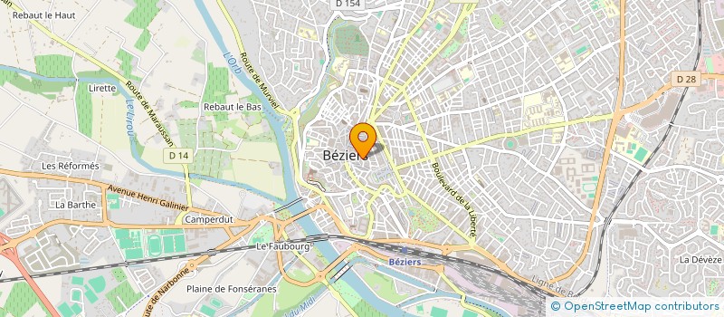 localisation de l'entreprise UNION NATIONALE DES COMBATTANTS- UNION NATIONALE DES COMBATTANTS D'AFRIQUE DU NORD SECTION DE BEZIERS  BEZIERS