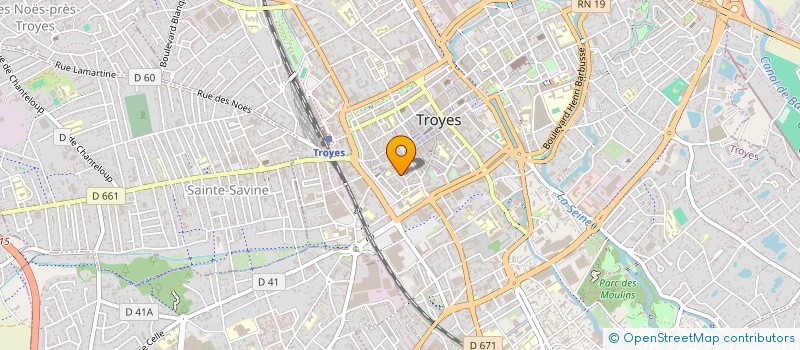 localisation de l'entreprise UNION NATIONALE DES ENTREPRISES DE COIFFURE AUBE  TROYES